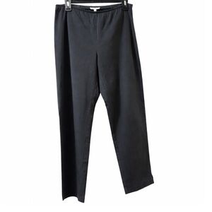 Eileen Fisher High Elastic Waist Gray Stretch Pants Straight Leg Women’s S Comfy